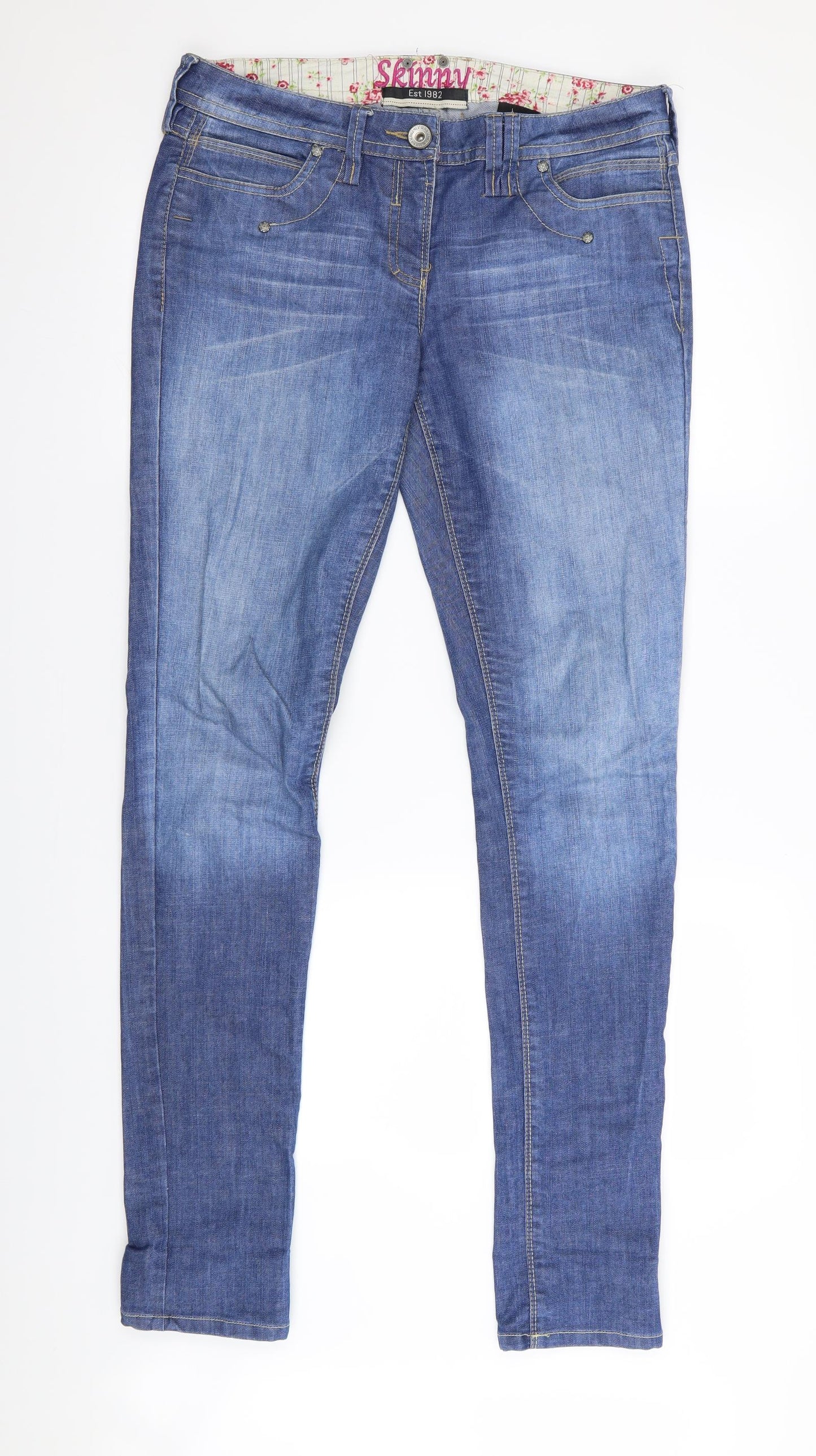 NEXT Womens Blue   Skinny Jeans Size 12 L34 in