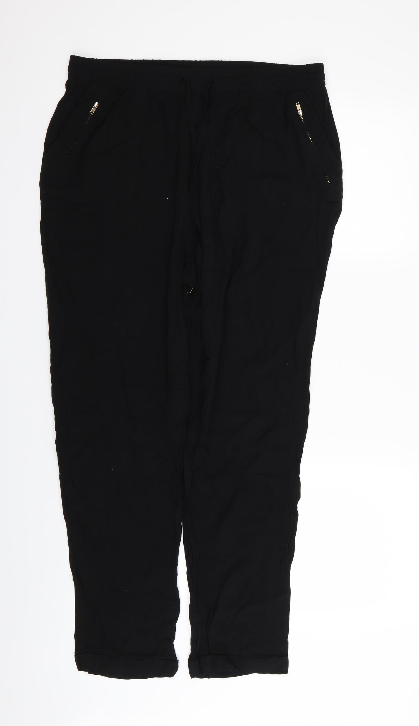 Preworn Womens Black   Trousers  Size 30 in L27 in