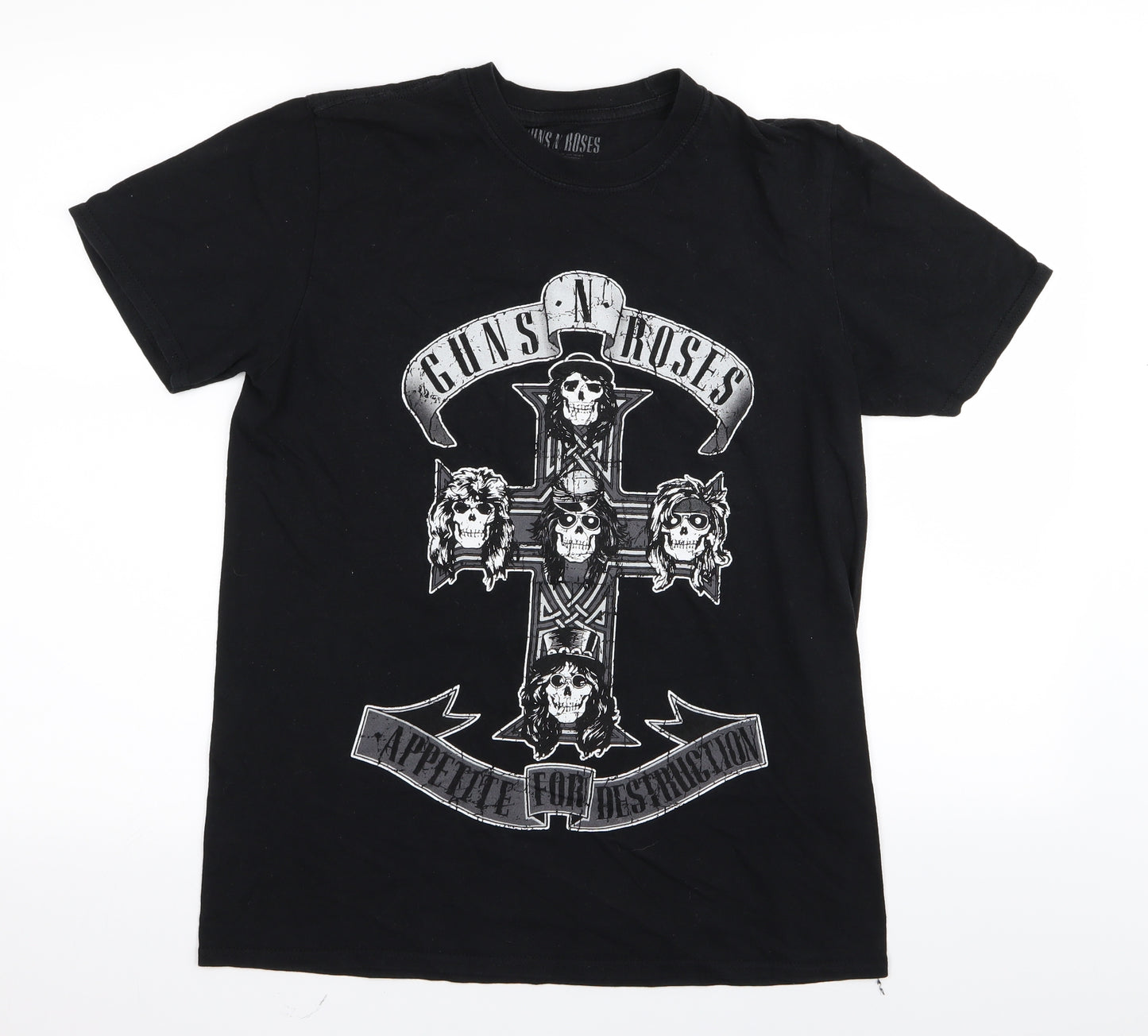 guns n rocks Mens Black    T-Shirt Size M