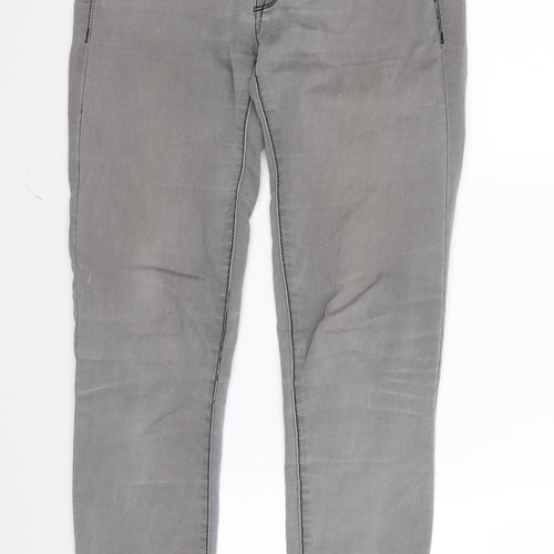 PULL AND BEAR Womens Grey   Skinny Jeans Size 28 in L31 in