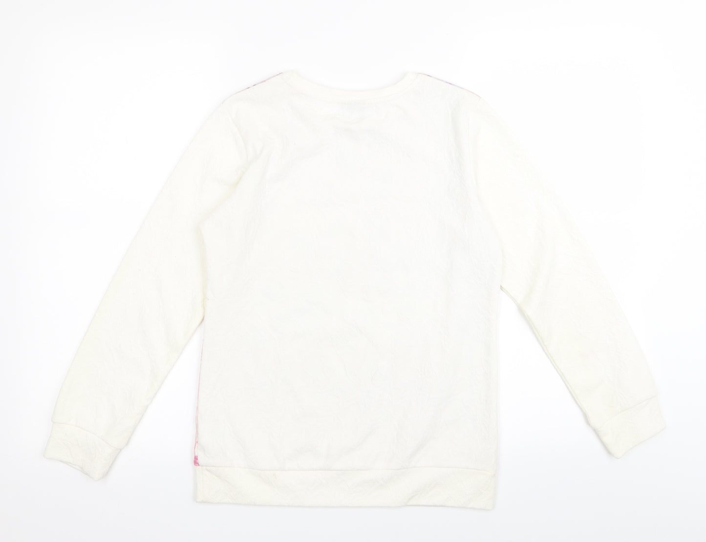 Matalan Girls White   Pullover Jumper Size 10-11 Years