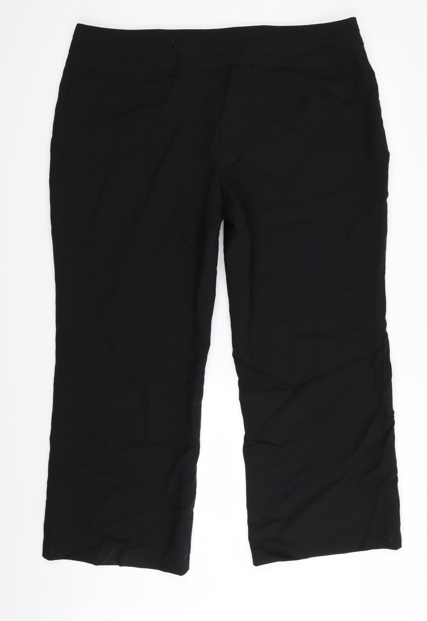 M&S Womens Black   Trousers  Size 20 L27 in