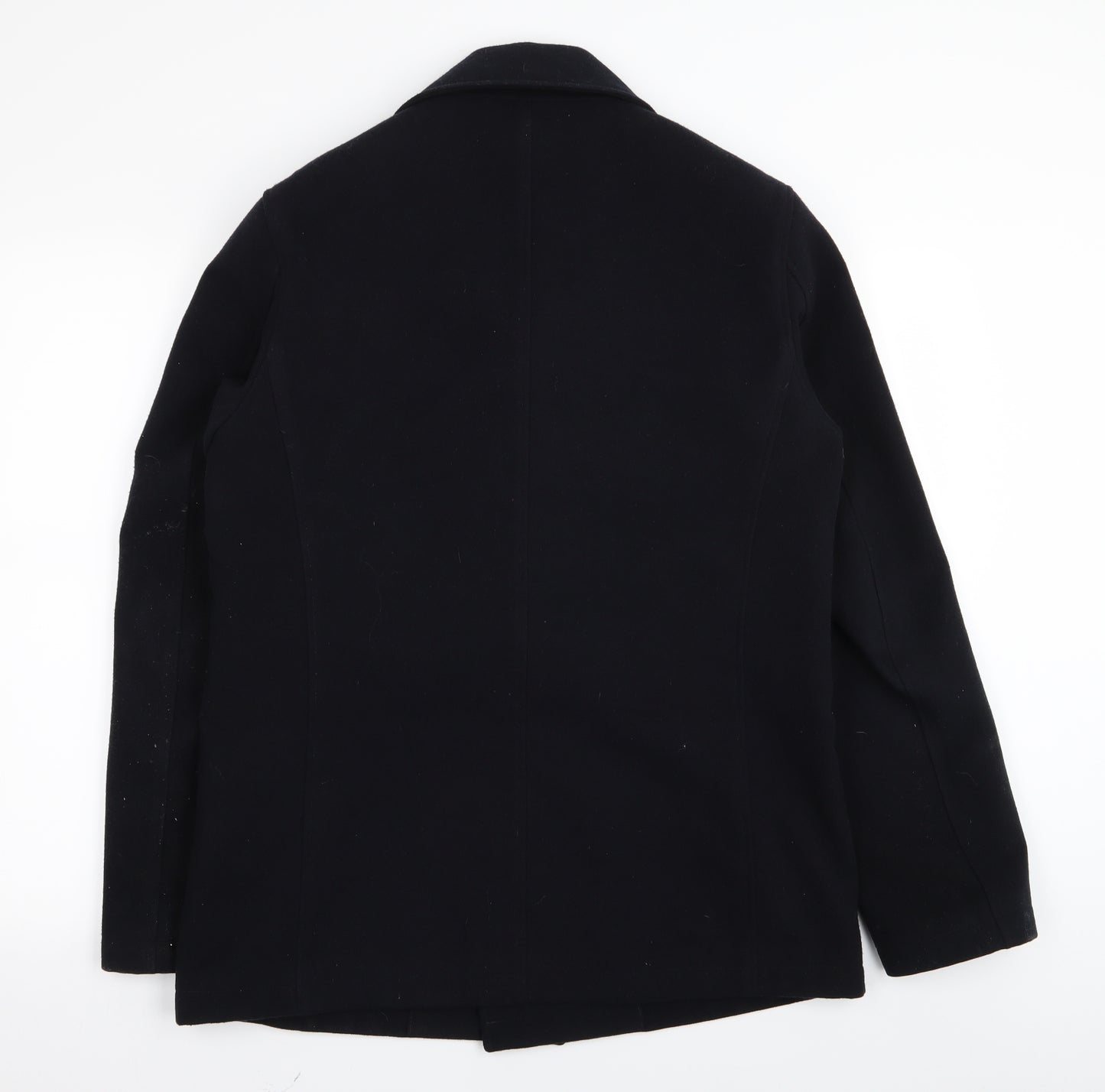 M&S Mens Black   Overcoat Blazer Size S