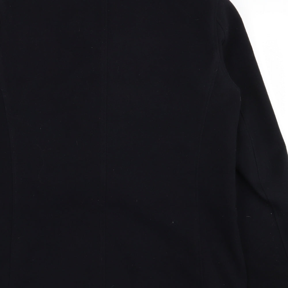 M&S Mens Black   Overcoat Blazer Size S