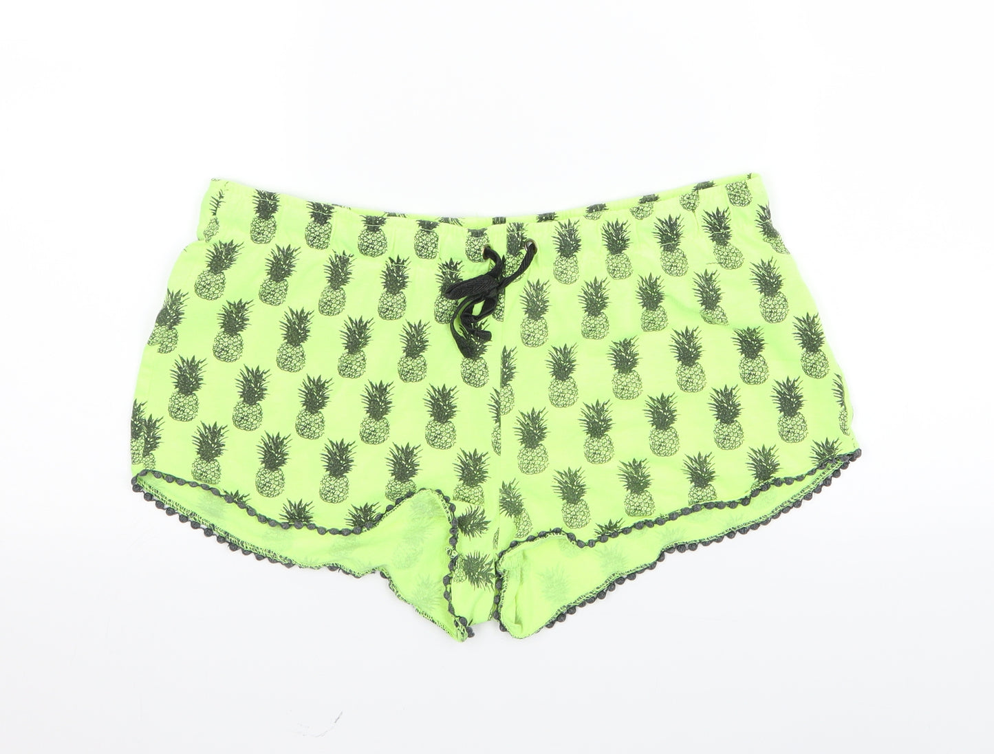 Primark Womens Green Solid  Babydoll Pyjama Pants Size 12  - shorts