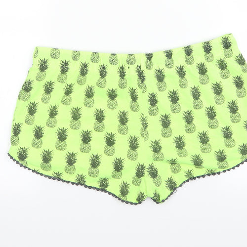 Primark Womens Green Solid  Babydoll Pyjama Pants Size 12  - shorts