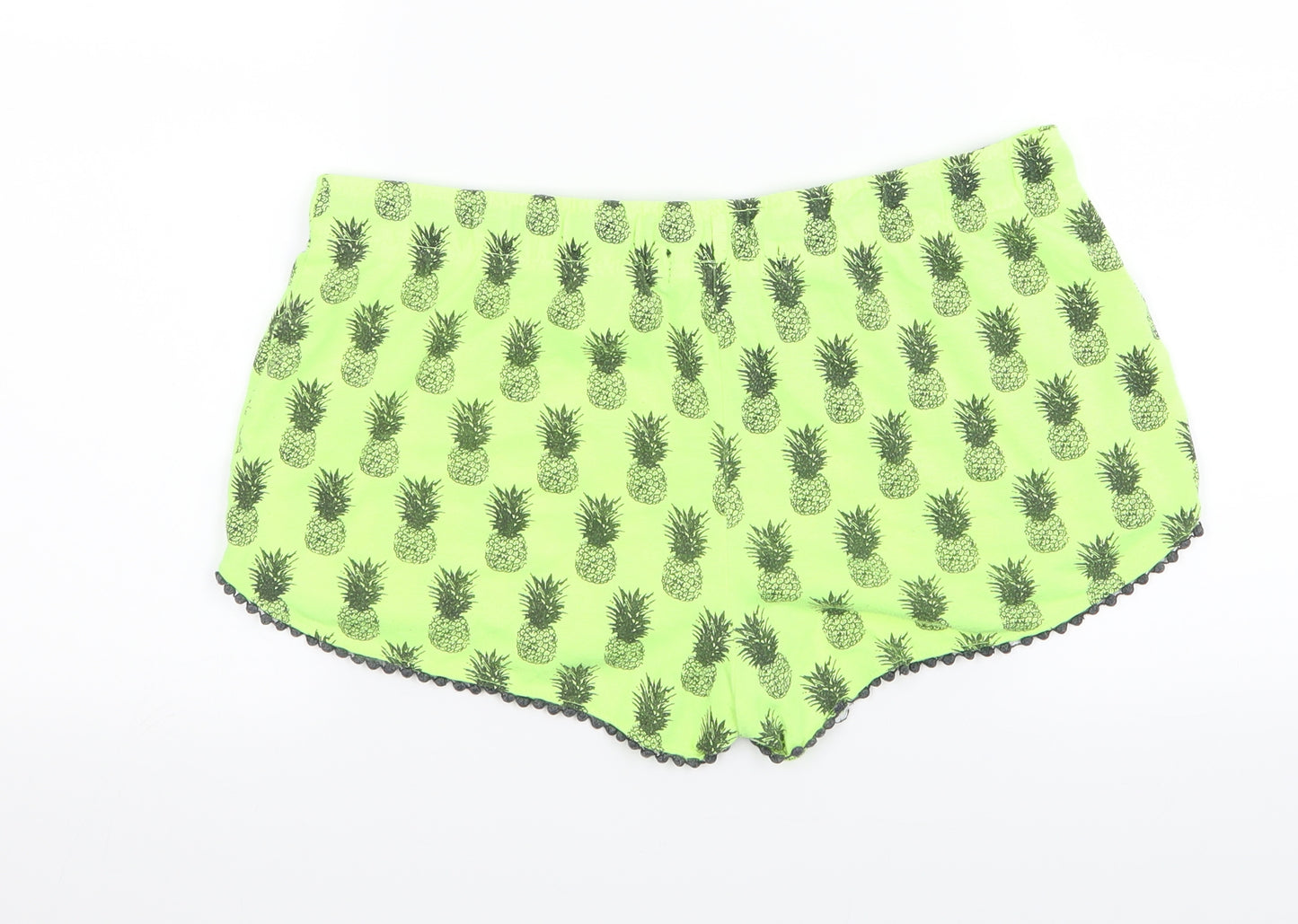 Primark Womens Green Solid  Babydoll Pyjama Pants Size 12  - shorts
