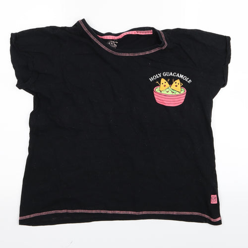 Primark Womens Black Solid  Top Pyjama Top Size 10