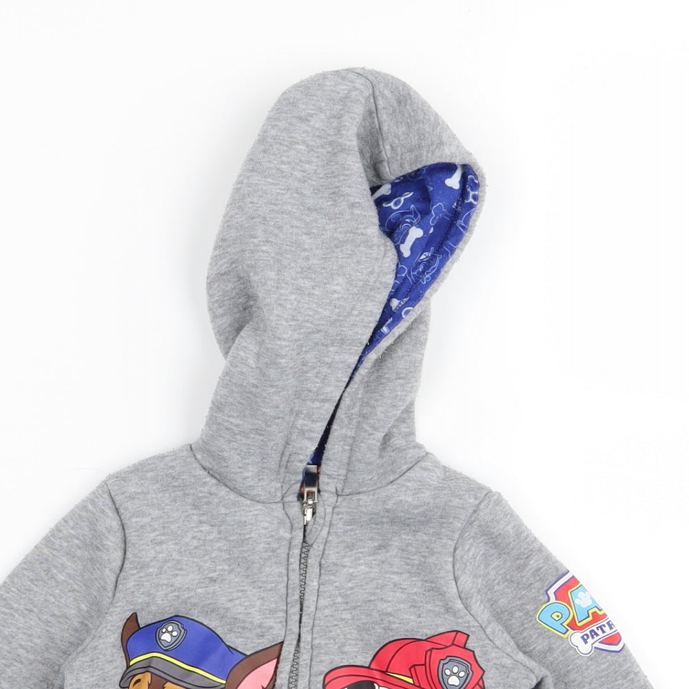 Nickleodeon Boys Grey   Full Zip Jumper Size 2-3 Years  - PAW PATROL