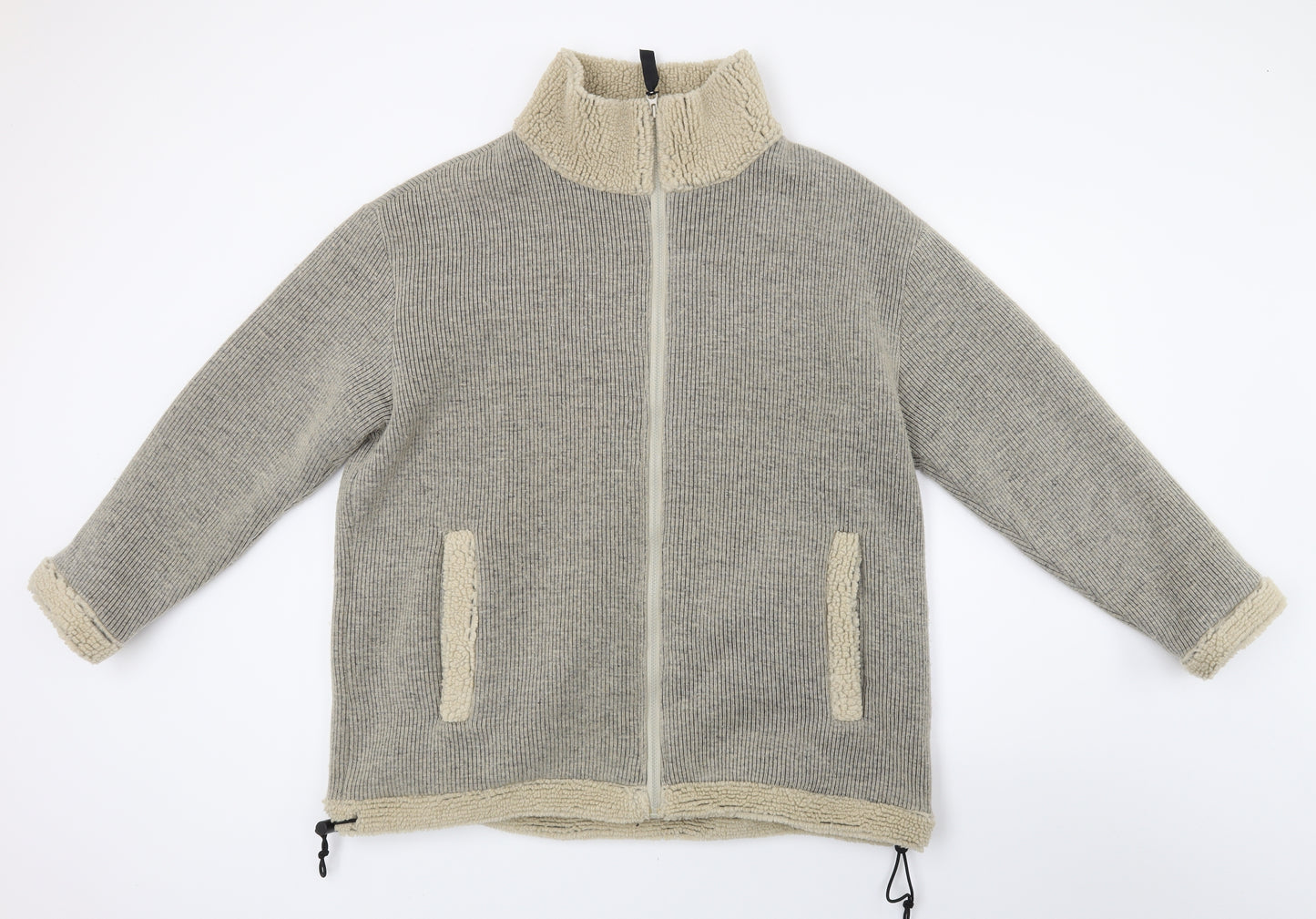Urban Kamaflage Mens Beige  Knit Jacket Coat Size L