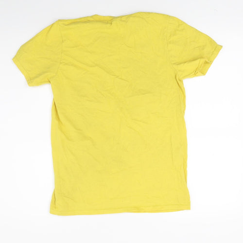Missguided Womens Yellow   Basic T-Shirt Size S  - Calabasas