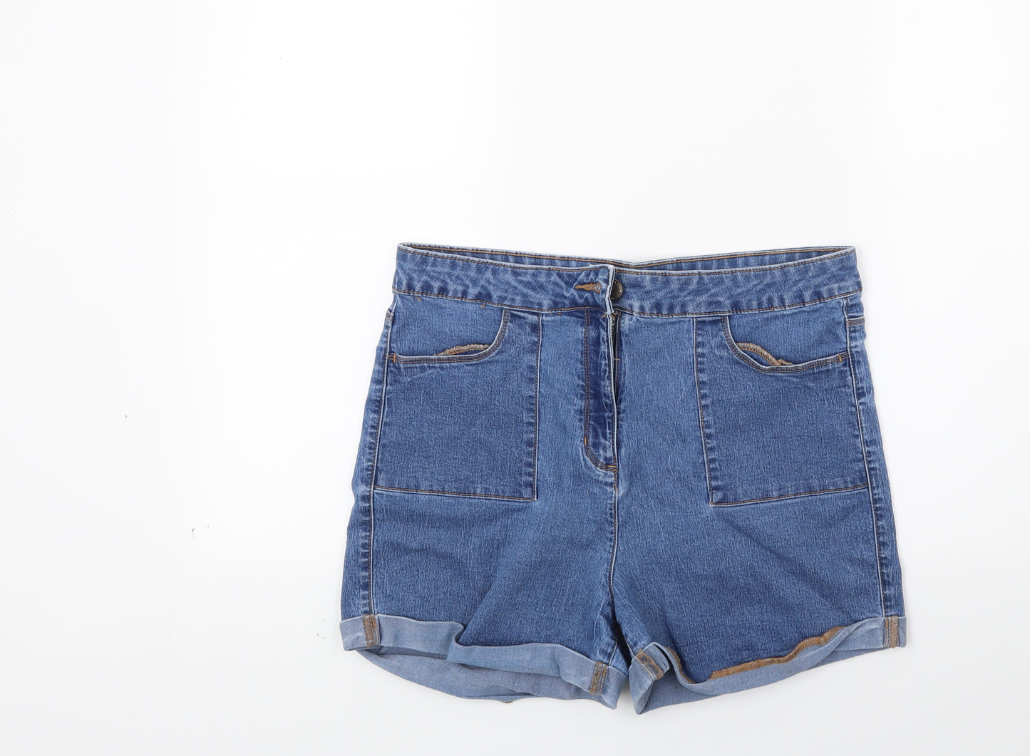 Papaya Womens Blue  Denim Cut-Off Shorts Size 14