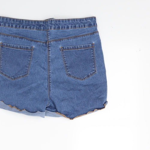 Papaya Womens Blue  Denim Cut-Off Shorts Size 14