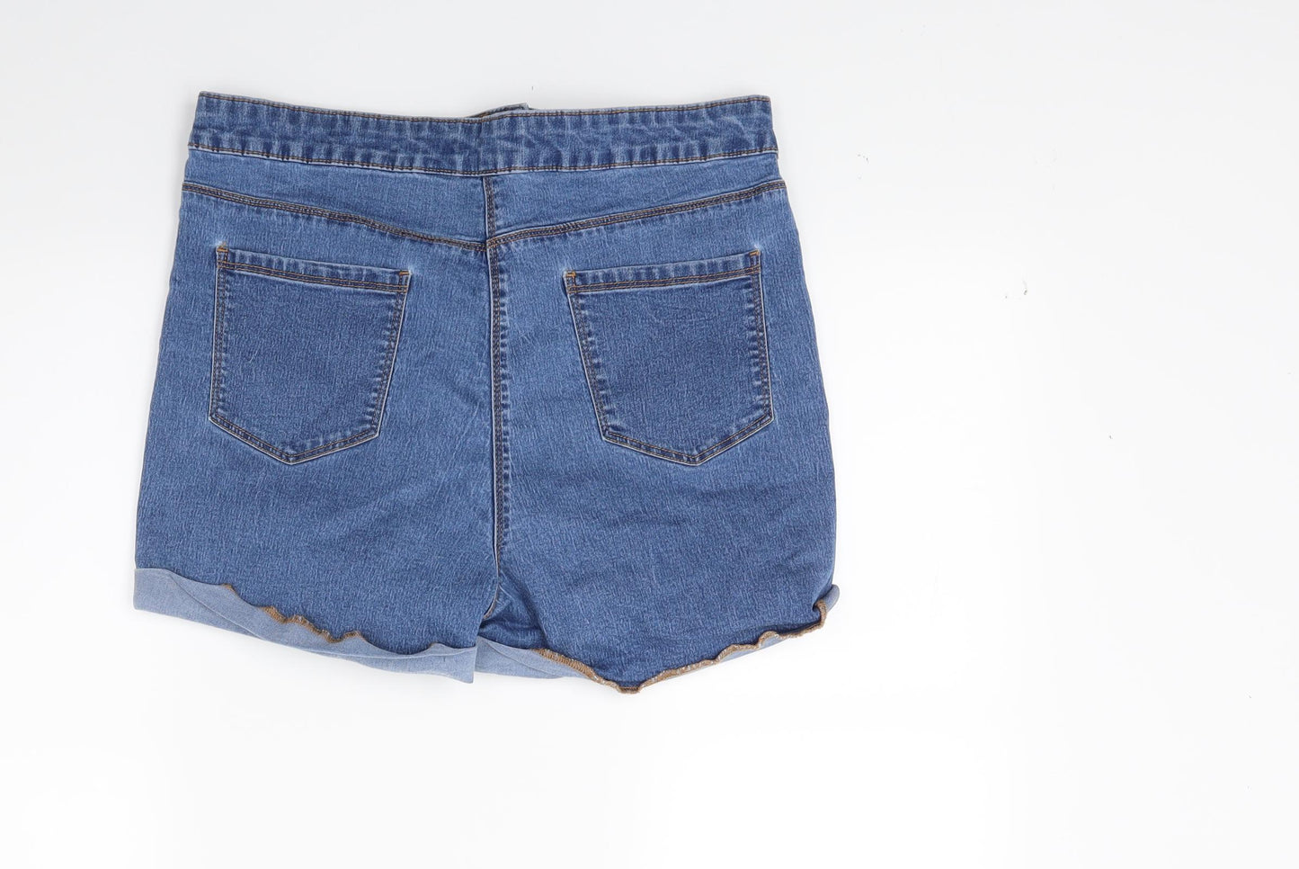 Papaya Womens Blue  Denim Cut-Off Shorts Size 14
