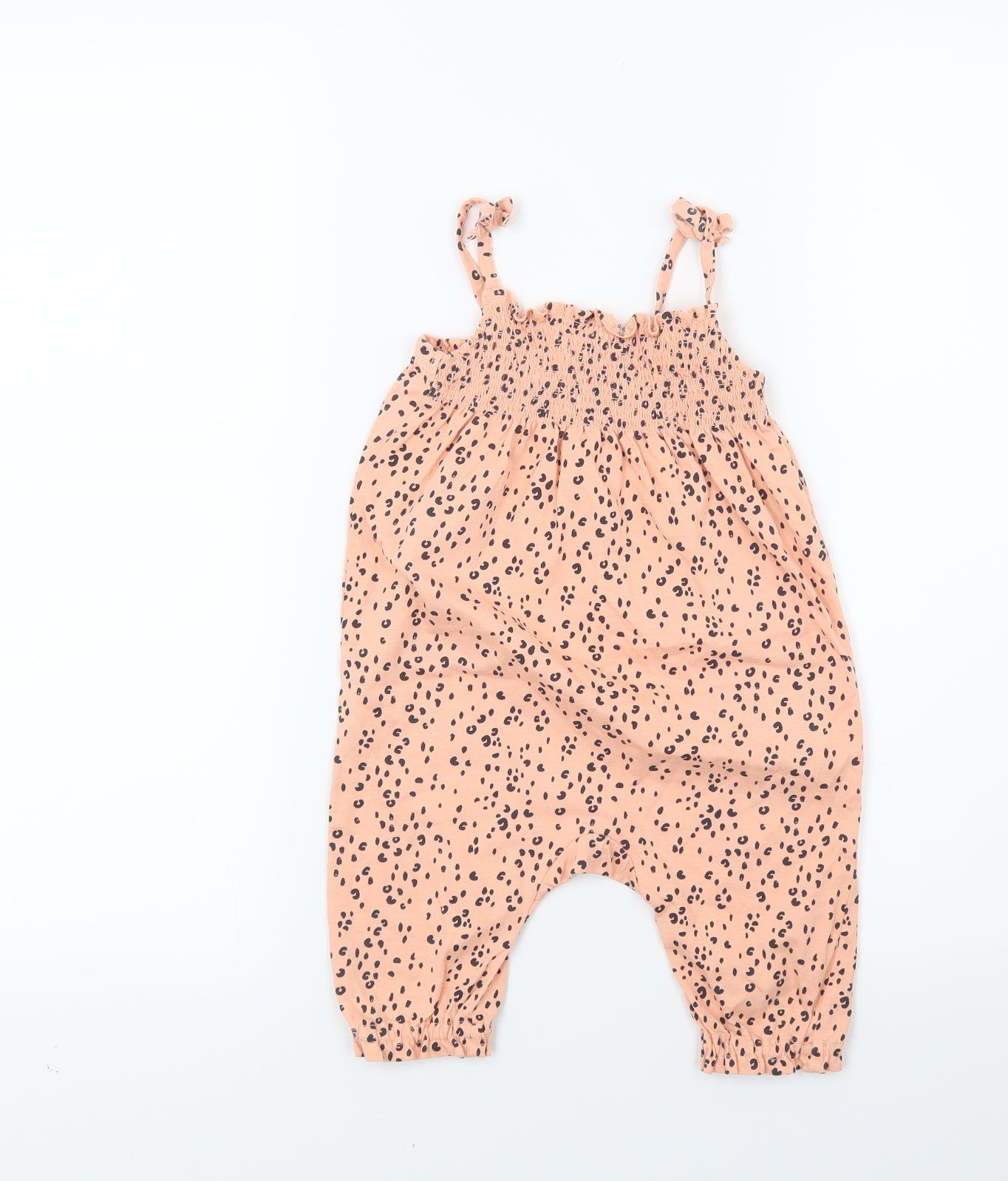 H&M  Orange Animal Print  Trousers One-Piece Size 9-12 Months