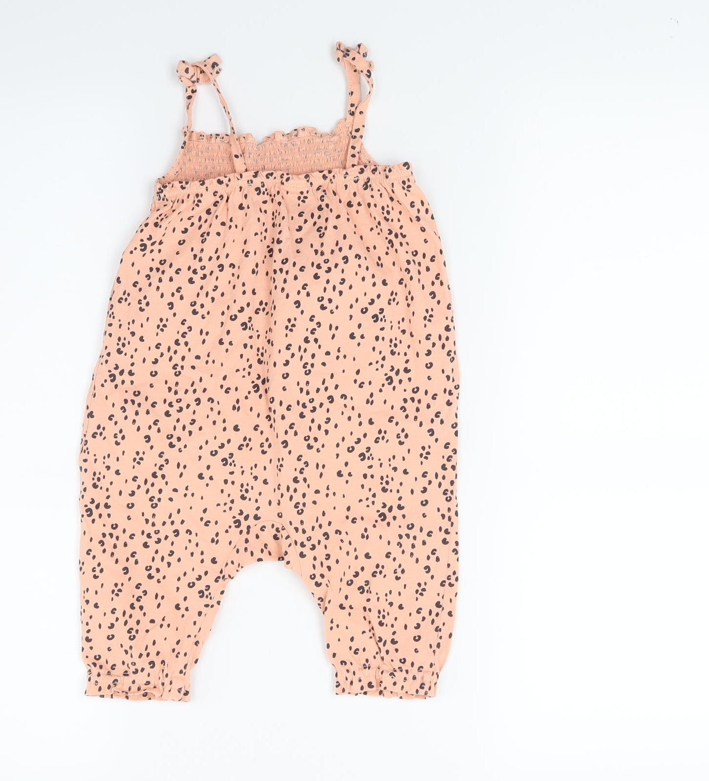 H&M  Orange Animal Print  Trousers One-Piece Size 9-12 Months
