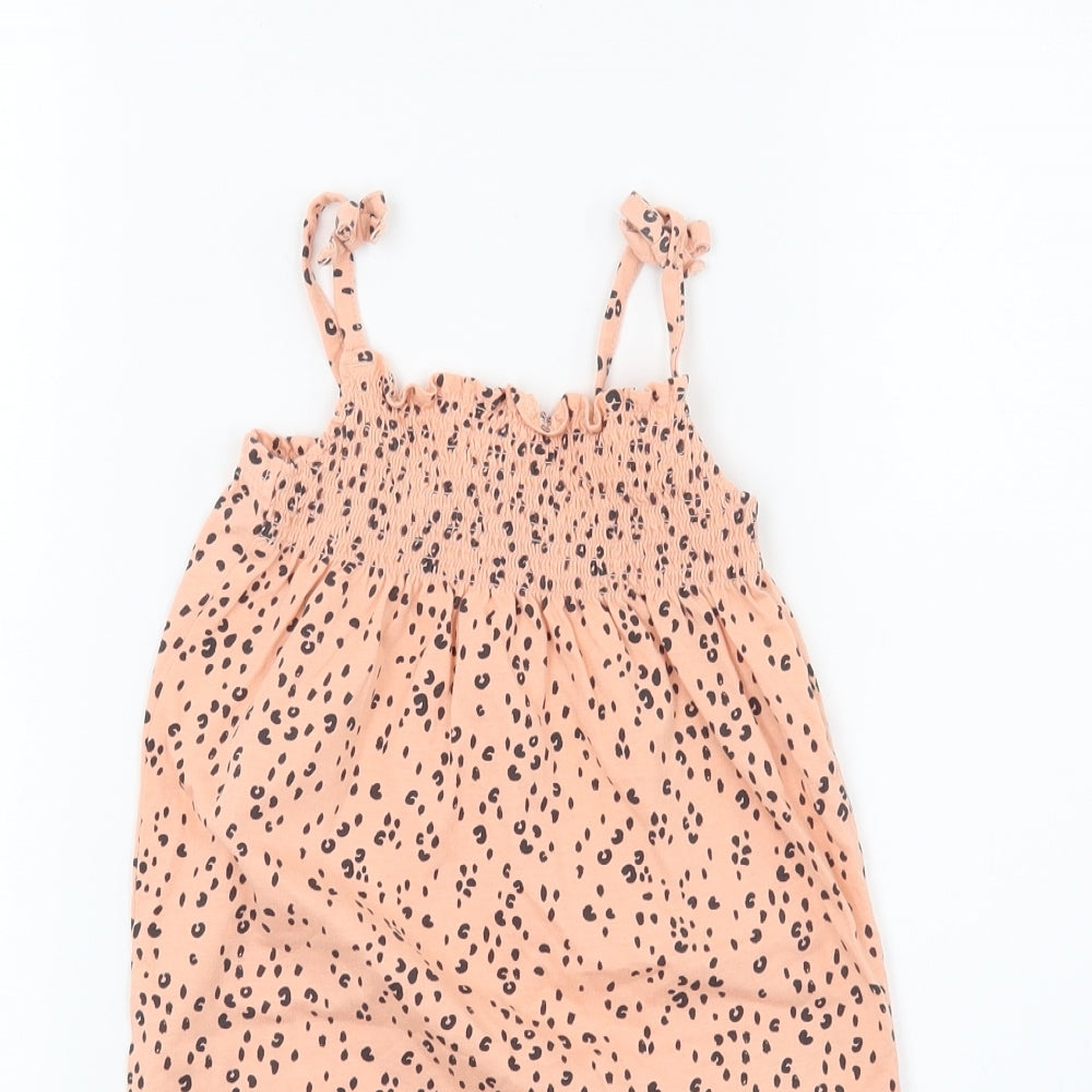 H&M  Orange Animal Print  Trousers One-Piece Size 9-12 Months