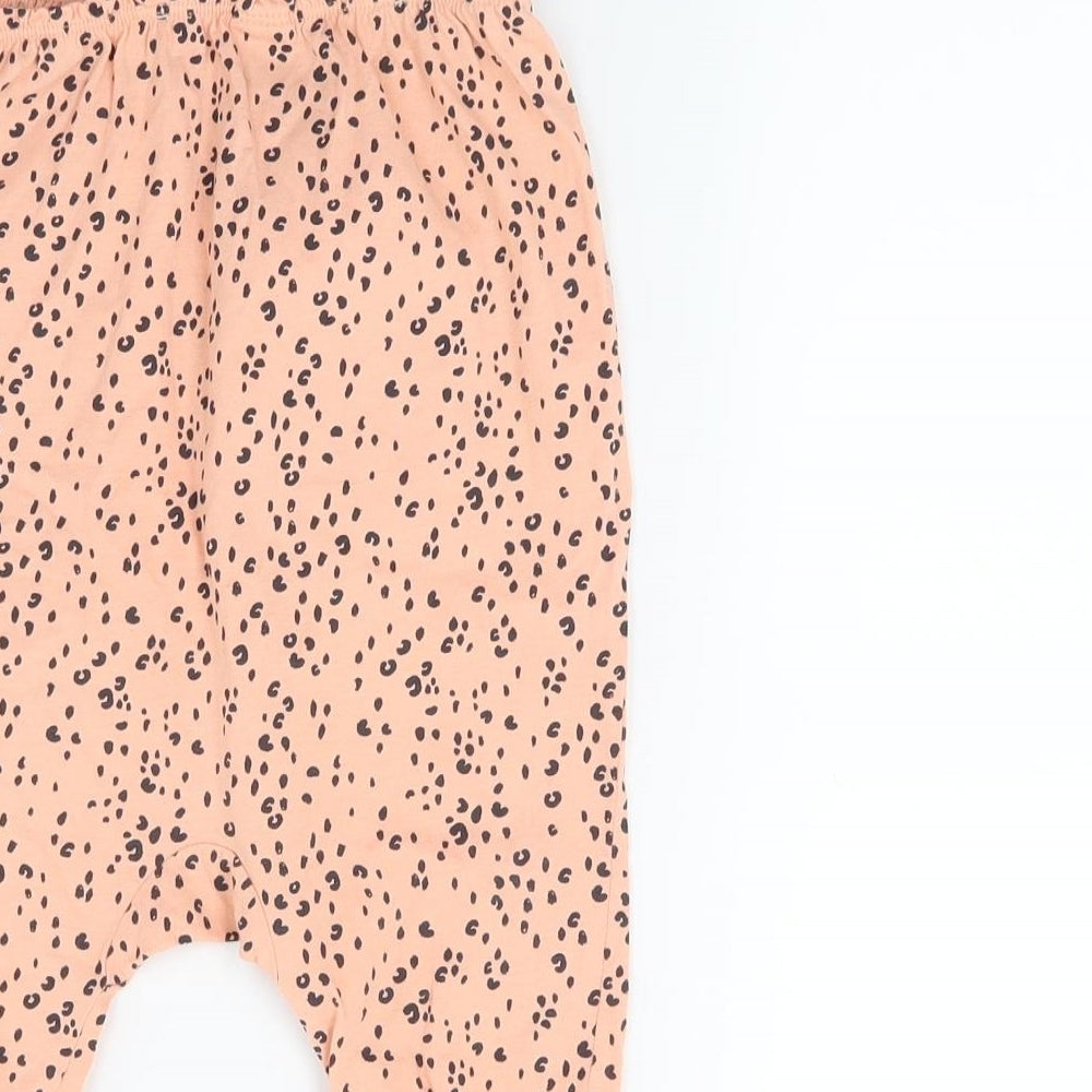 H&M  Orange Animal Print  Trousers One-Piece Size 9-12 Months