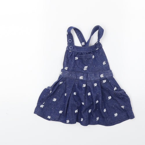 Mini Club Girls Blue Floral  Fit & Flare  Size 3-6 Months