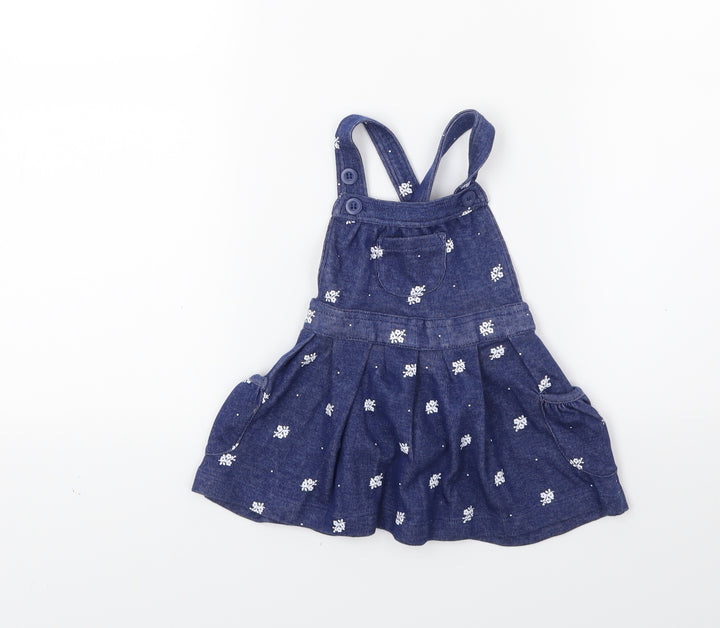 Mini Club Girls Blue Floral  Fit & Flare  Size 3-6 Months
