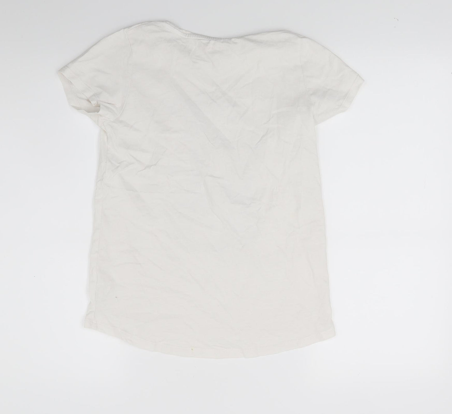 Nut meg Girls White  Jersey Basic T-Shirt Size 13 Years  - cat print