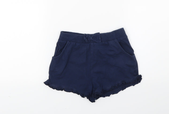 TU Girls Blue Jersey Hot Pants Shorts Size 7 Years