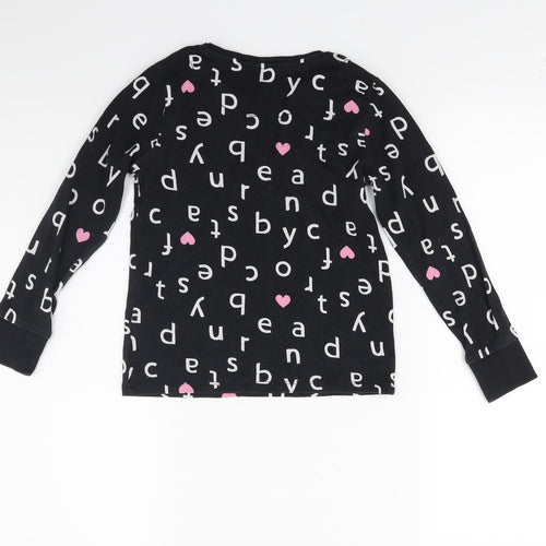 George Girls Black   Pullover Sweatshirt Size 6-7 Years