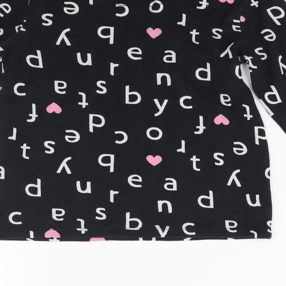 George Girls Black   Pullover Sweatshirt Size 6-7 Years