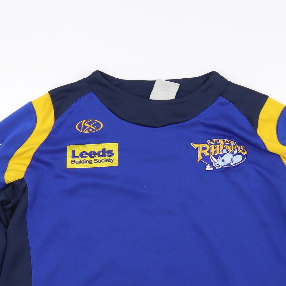 Isc Mens Blue   Pullover Sweatshirt Size L  - Leeds rhinos Rugby