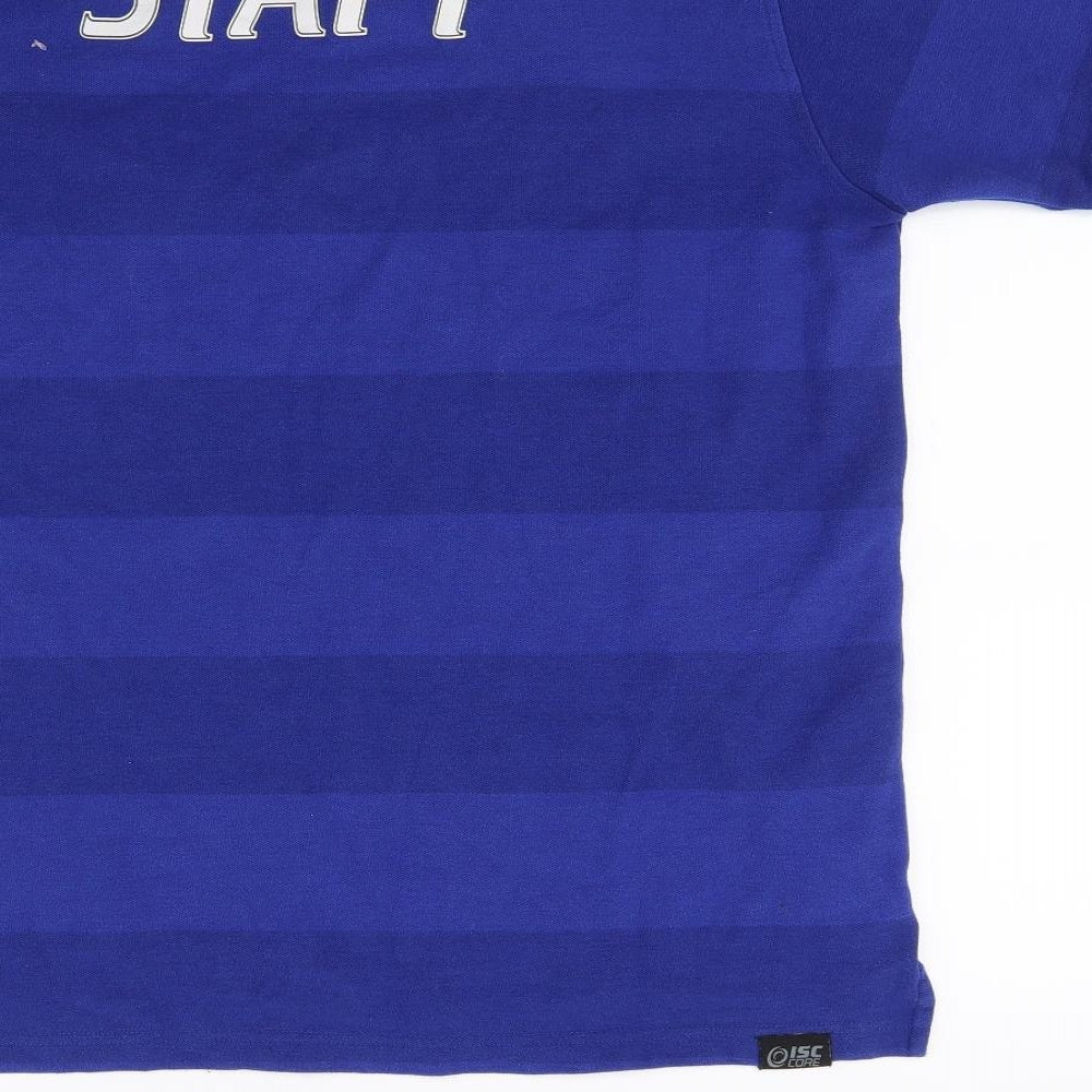 Isc Mens Blue    Polo Size M  - Leeds rhinos Rugby