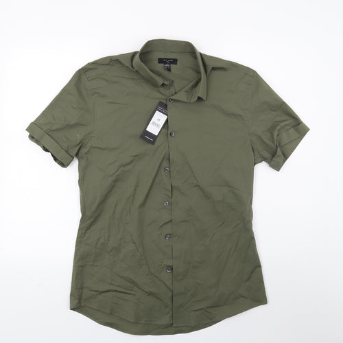 New Look Mens Green    Button-Up Size M