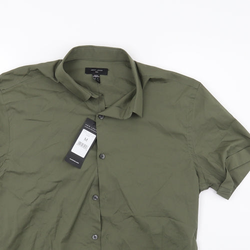 New Look Mens Green    Button-Up Size M