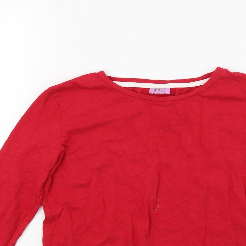 F&F Girls Red   Pullover Sweatshirt Size 11-12 Years