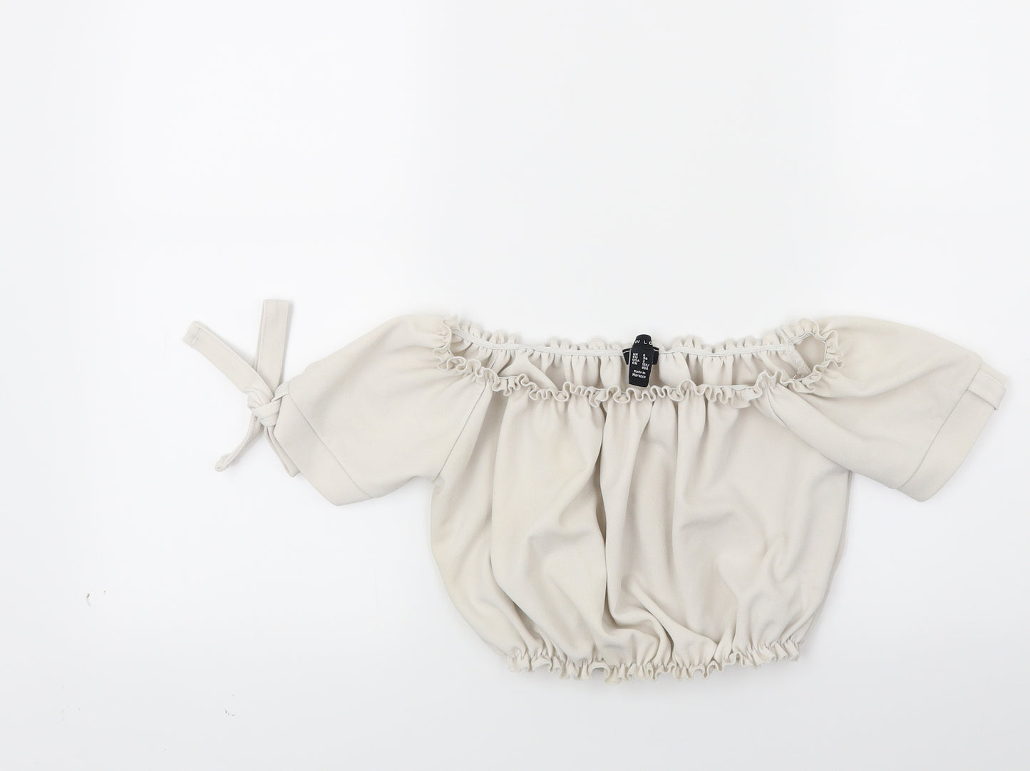 New Look Womens Beige   Cropped Blouse Size 6