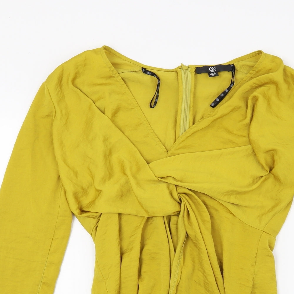 Missguided Womens Yellow   A-Line  Size 8