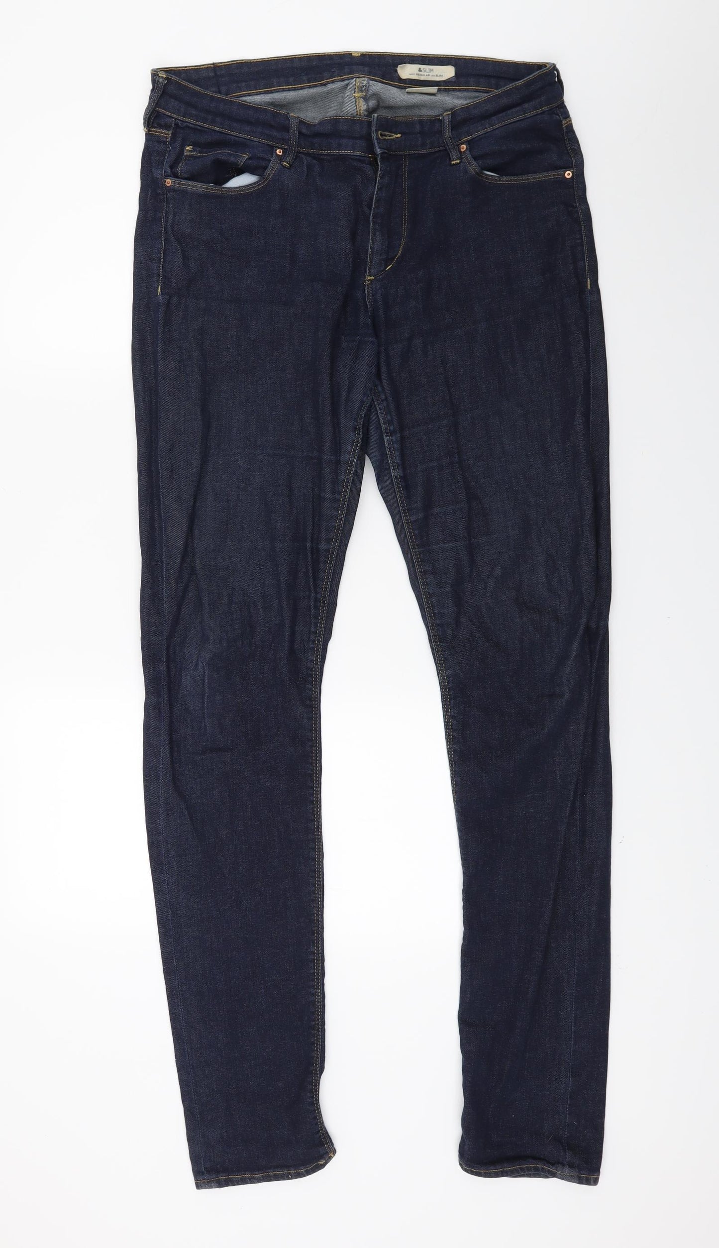 H&M Mens Blue  Denim Skinny Jeans Size 31 L34 in