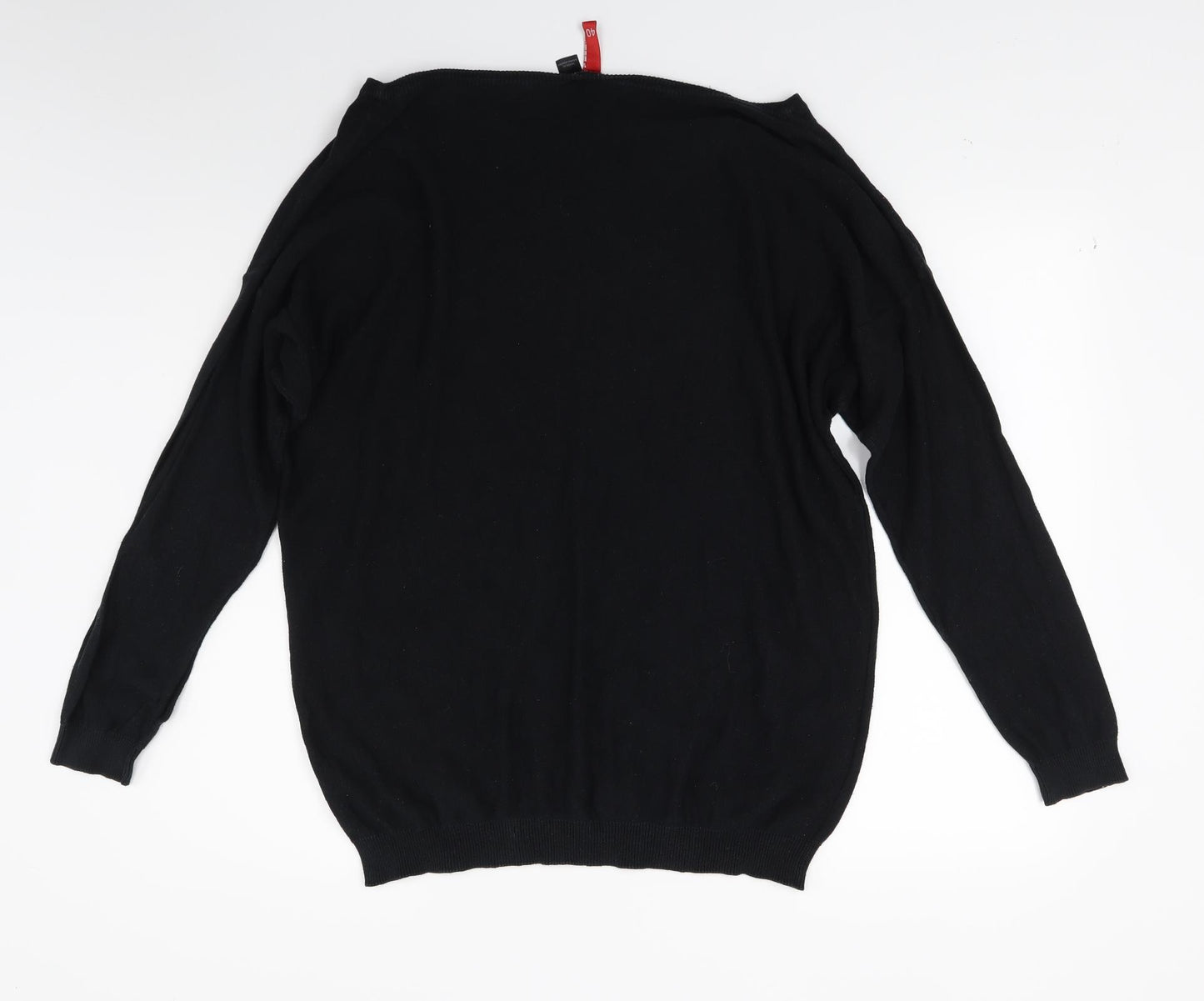 H&M Womens Black  Knit Pullover Jumper Size 12