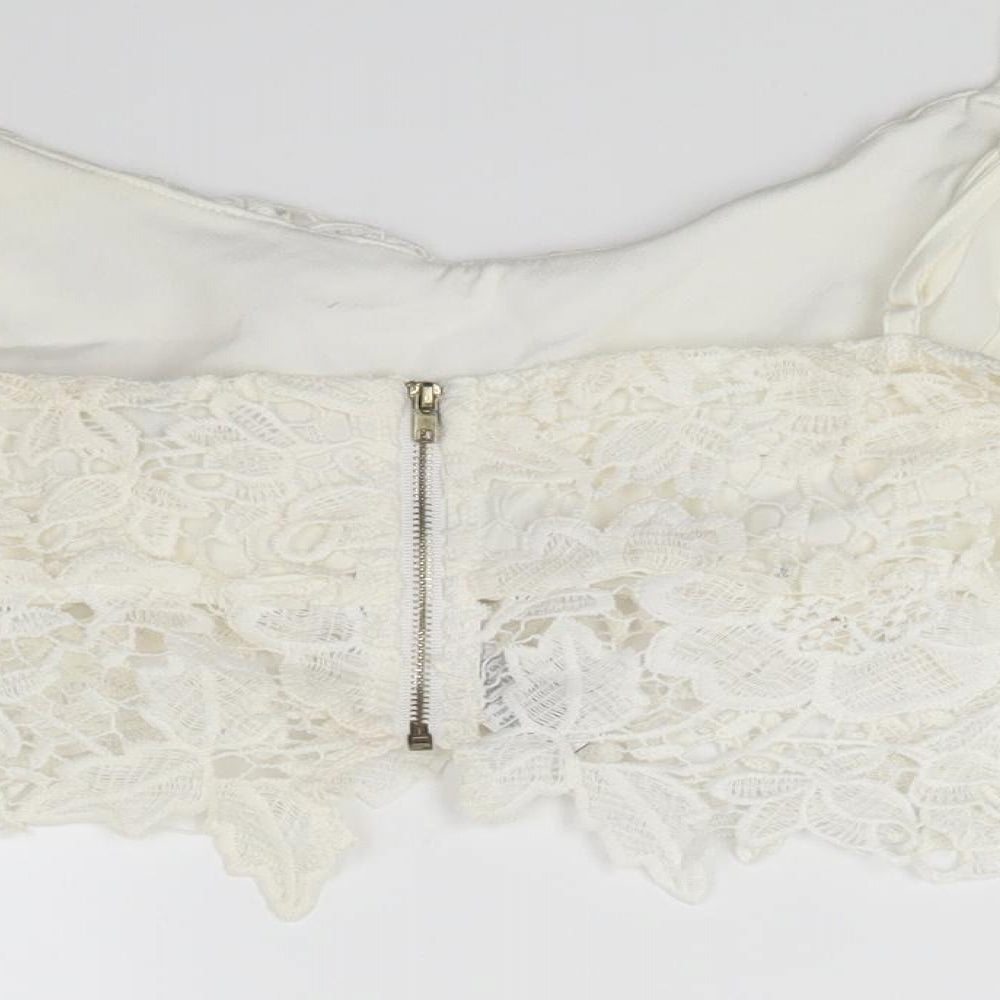 Cameo rose Womens White  Rayon Camisole Blouse Size 14