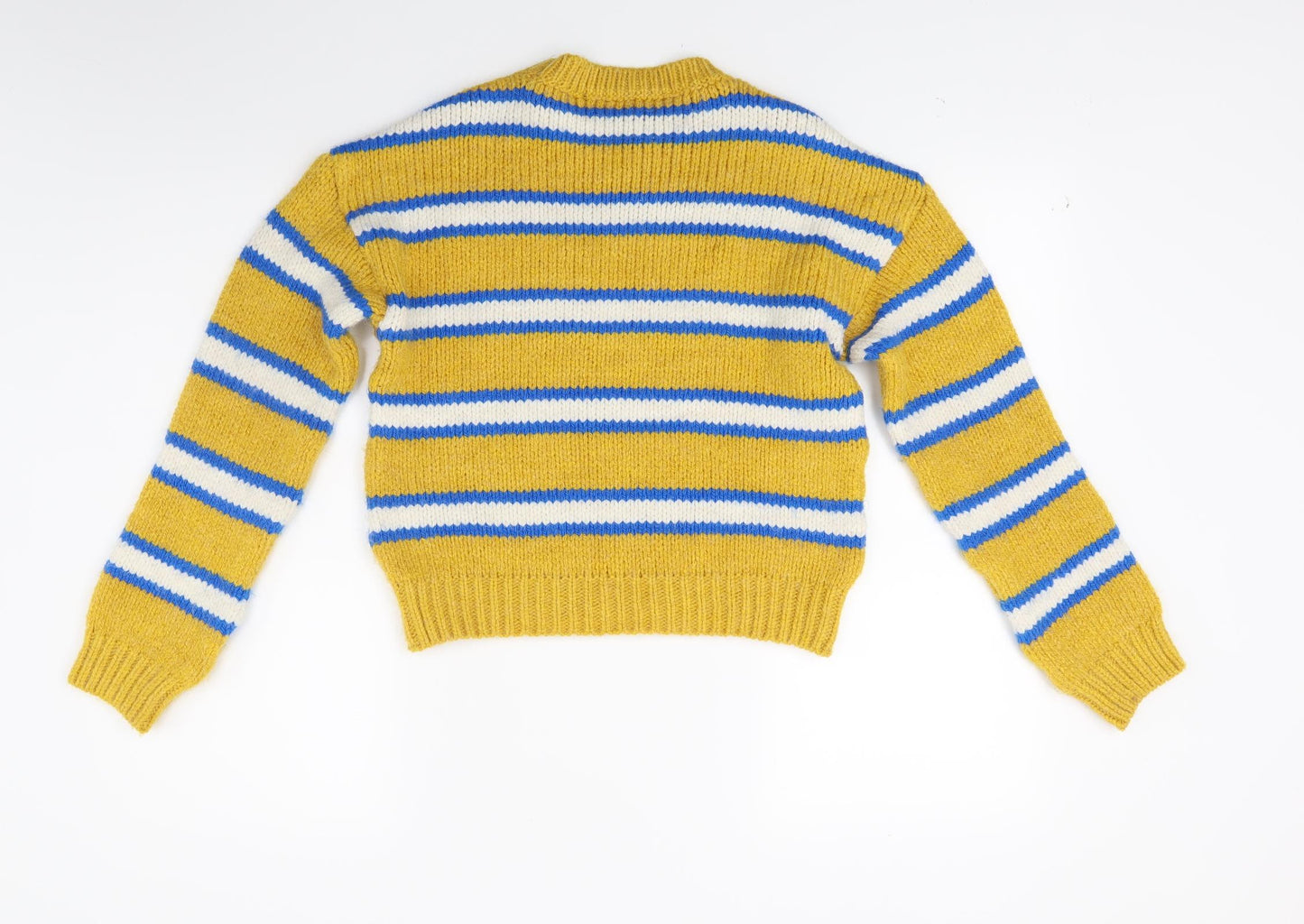 New Look Girls Yellow  Knit Pullover Jumper Size 12 Years  - New York  1996