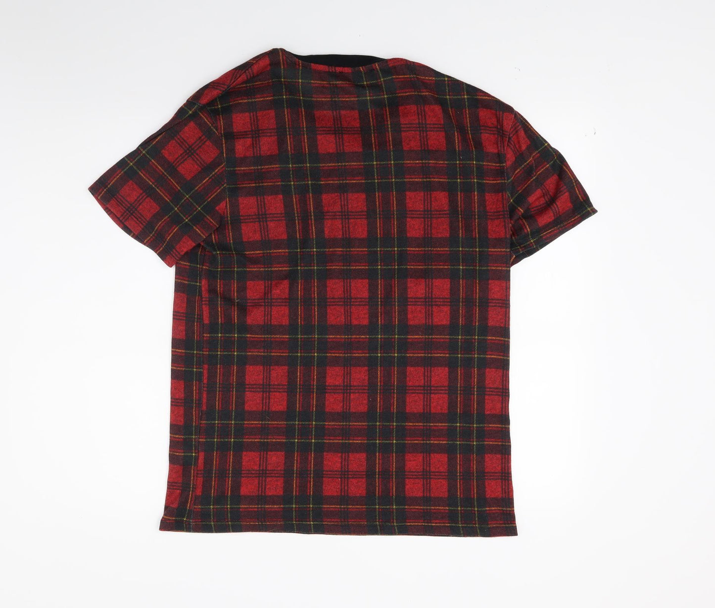 River Island Womens Red Check  Tunic T-Shirt Size S