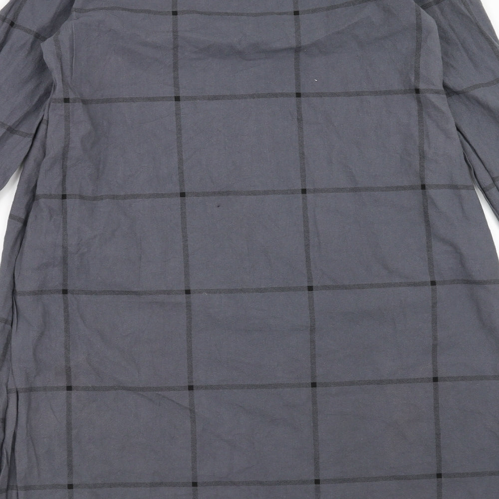 Zanzea Womens Grey Check  Shift  Size S