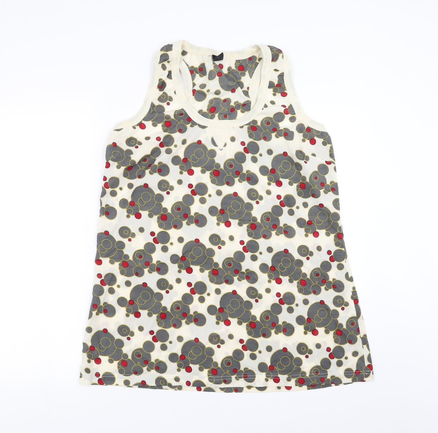 VERO MODA Womens Beige Geometric  Basic Tank Size XL