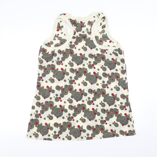 VERO MODA Womens Beige Geometric  Basic Tank Size XL