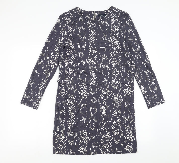 French Connection Womens Purple Geometric  Shift  Size 10