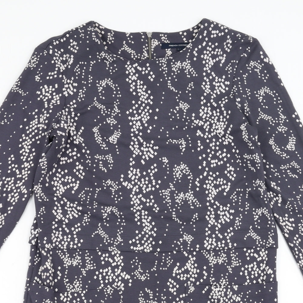 French Connection Womens Purple Geometric  Shift  Size 10