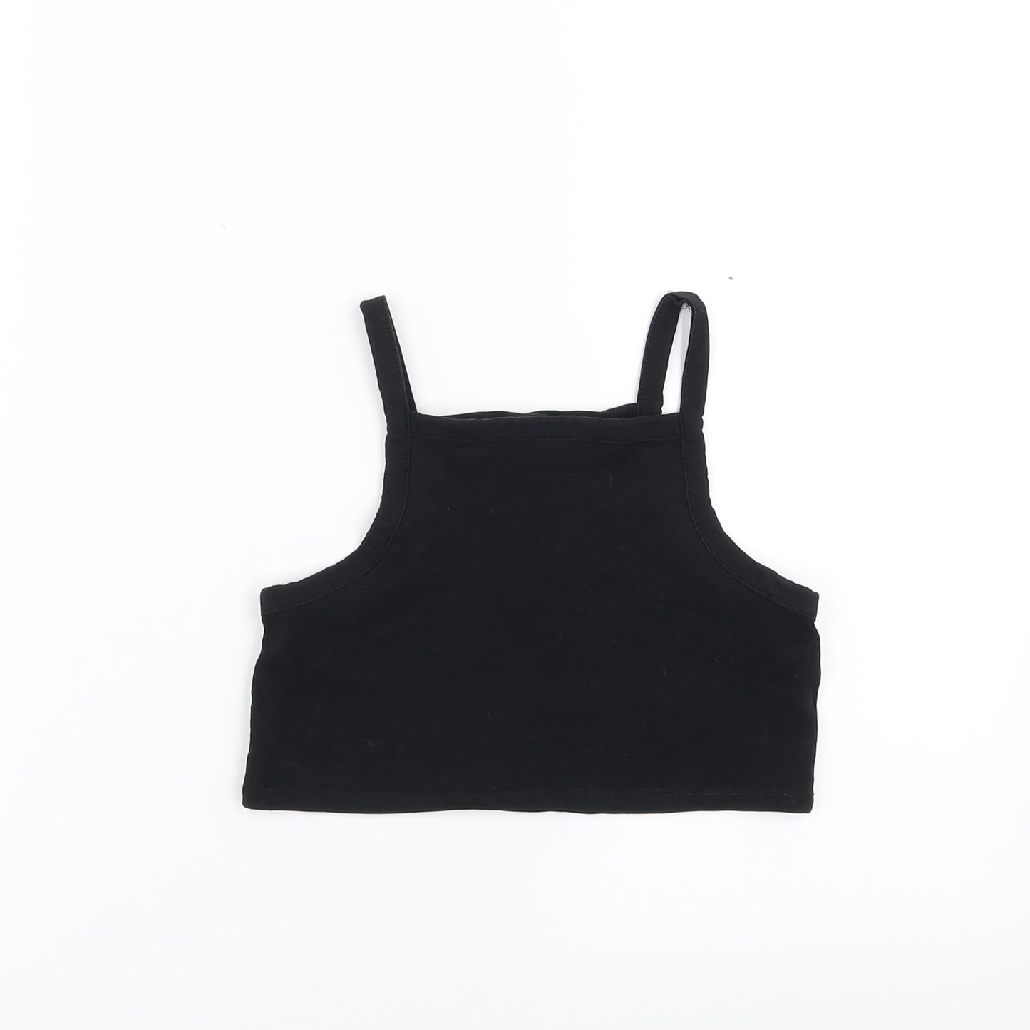 Zara Girls Black   Camisole T-Shirt Size 10 Years  - cropped