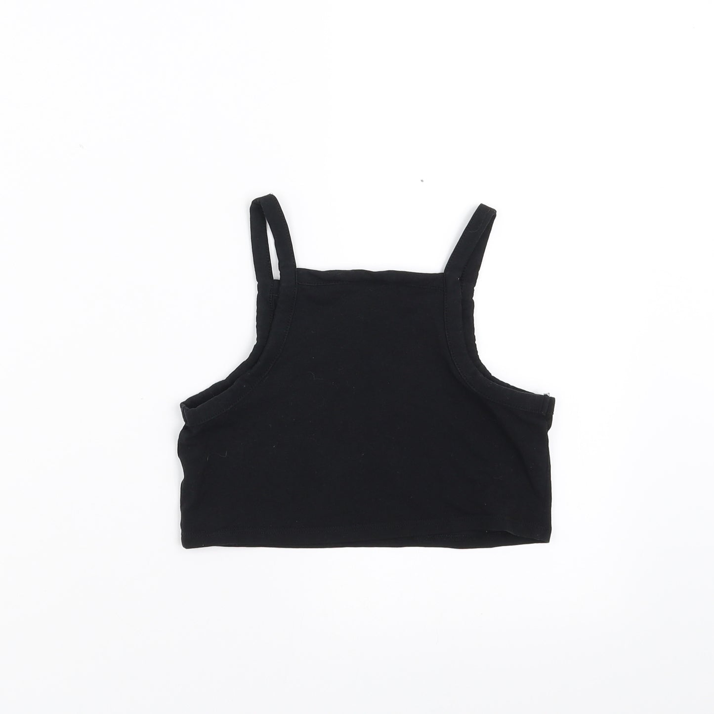 Zara Girls Black   Camisole T-Shirt Size 10 Years  - cropped