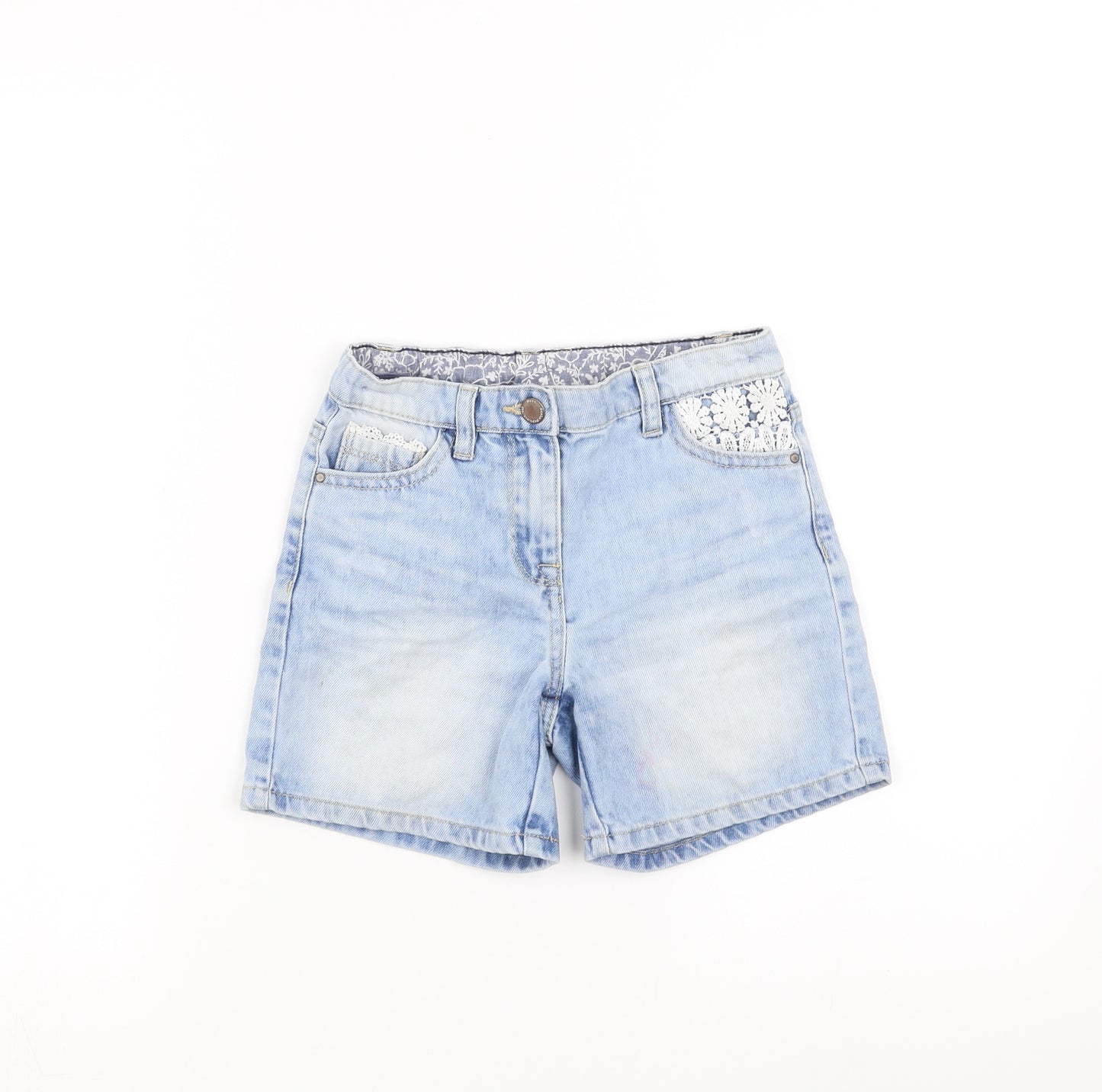 NEXT Girls Blue  Denim Hot Pants Shorts Size 7 Years