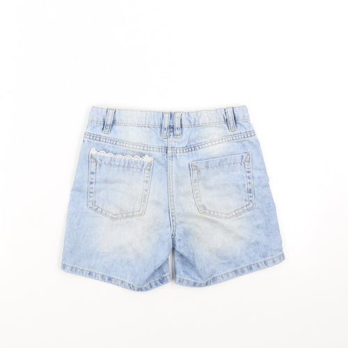 NEXT Girls Blue  Denim Hot Pants Shorts Size 7 Years