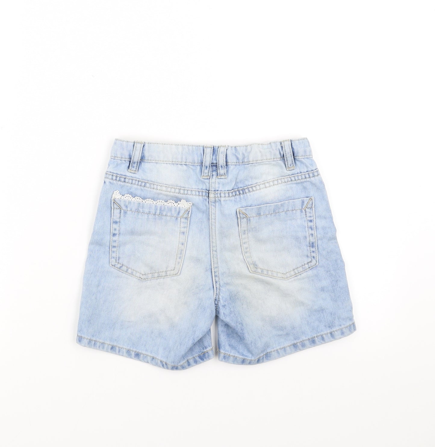 NEXT Girls Blue  Denim Hot Pants Shorts Size 7 Years